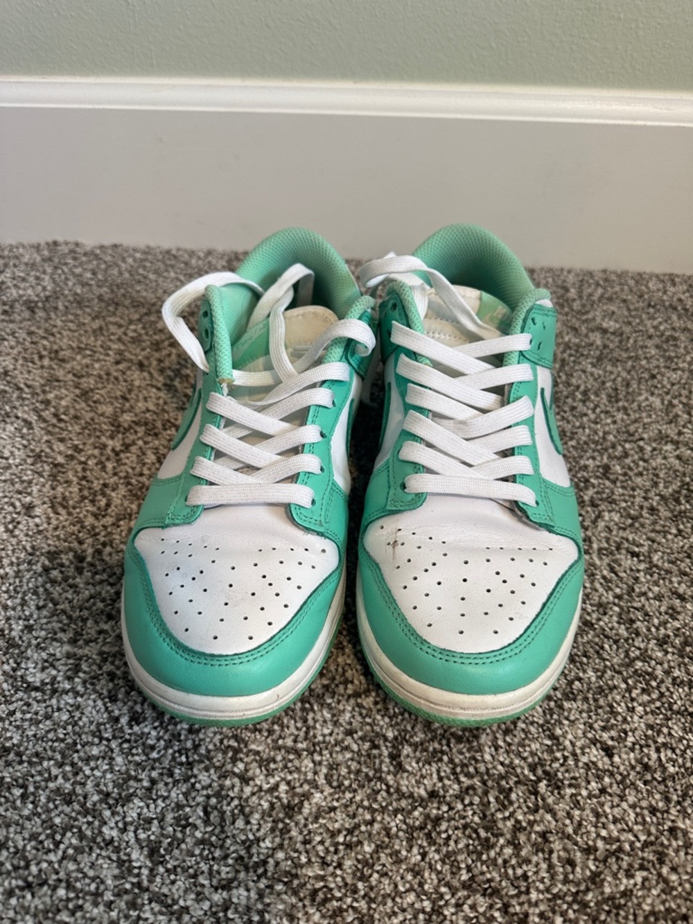 Nike Women's Low-Top Sneakers in Mint Green and White